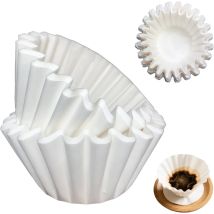 Lot De 50 Filtres À Café En Papier Universels Pour Machines À Café Avec Filtre À Panier, Compatible Avec Les Marques Premium Et Autres Modèles, Taille