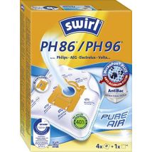 Swirl Staubsaugerbeutel PH 86 / PH 99 MicroPor Plus Green – 4 Stück – 99,9% Filtration – Recyclingmaterial – Hergestellt in Deutschland