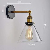 Minkurow Aplique De Pared De Vidrio Industrial Vintage Retro E27 Iluminación De Pared De Bricolaje Para Cocina Comedor Sala De Estar Habitación De Los