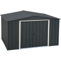 Duramax - Caseta Cobertizo Jardín - Eco Gandia 10x8 - Metal - Gris Antracita