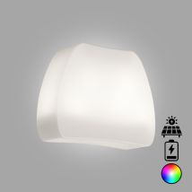 Pot De Fleurs Lumineux Angulaire En Résine 57x31 Cm H Led Multicolor Batterie Solaire Mod. Heart Led 50 Led Multicolor Batterie Solaire