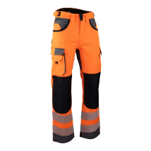 Pantaloni Alta Visibilità Multi-tasche Lma Brillant Arancione / Grigio 54