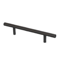 Barra Maniglia L.192 Ea 128 Mm Design Mat Tappeto Nero In Acciaio Inox - Dm003.in.12.128.4