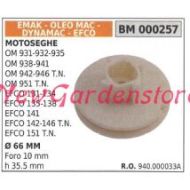 EMAK Anlaufscheibe für Kettensägen OM 931 932 935 938 941 – Durchmesser 66 mm – Bohrung 10 mm – Höhe 35,5 mm