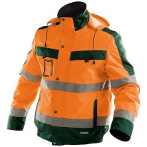 Warnschutz Winterjacke Lima Gr. M Neonorange/flaschengrün - Dassy