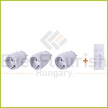 Kit 3 enchufes mini telemandos con mando a distancia – Alcance 30 m – Potencia máxima 3680 W – Gao