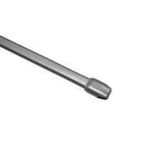 Bastone Per Tende, Estendibile, Metallo/plastica, Argento Opaco, 40 - 65 Cm, 2 Unità - Gardinia
