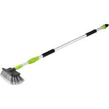 Waschbürste mit Teleskopstange – 46006 – Breite 25 cm – Aluminium – für Wohnwagen, Autos, Lkw, Boote – Calima