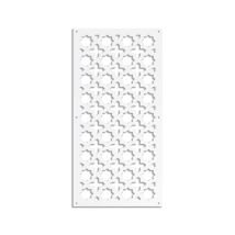 Cross - Pannello In Pvc Traforato - Parasole - Misura: 47x94 Cm - Colore: Bianco