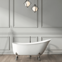 Rogier&mothes - Bañera Con Patas Balmain 161 Cm Patas León Cromadas