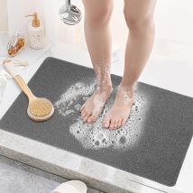 Alfombrilla De Ducha Antideslizante Con Orificios De Drenaje, De Secado Rápido, Antimoho, Suave Y Cómoda, De Lufa, Con Efecto Masajeador Para Zonas 