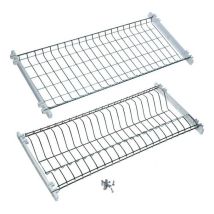 Scolapiatti Acciaio Inox 18-8 2 Piani Per Pensili 56 Cm