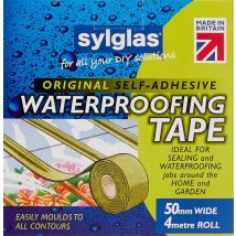 Sylglas – Waterproofing Tape 50mm x 4m – Green – Self-Adhesive for Sealing and Waterproofing