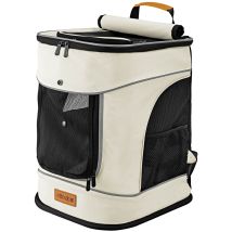 Haustierrucksack Bis 20 Kg Verstellbare Gurte Faltbar Kurzleine Reflektorstreifen Haustier Tragetasche Katze Hund Rucksack Transportrucksack Beige - 