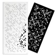 Pixel - Panneau Ajouré En Pvc - Brise-soleil - Couleur : Blanc - Dimension : 98x198 Cm