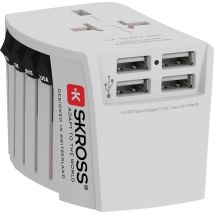 Skross 60604 Adaptador De Viaje Blanco Internacional