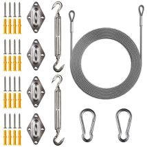 Supports D'Auvent Pour Voile D'Ombrage Carrée Et Rectangulaire Matériel Pc Sonnenschutz Sichtschutz Windschutz Outdoor