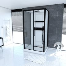 Dusche Komplett Marwell Design Komplettdusche Fertigdusche White Isle 115 X 90 X 217 Cm - Komplett Set Inkl. Duschwanne Und Armatur - Reversibel 