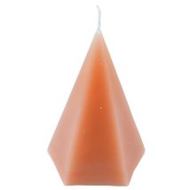 Deko-Kerze – pyramidenförmig – Paraffin – 7,4 cm x 7,4 cm x 12 cm – viele Farbvarianten