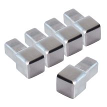 Endstück Für Fliesenschiene Quadratprofil Edelstahl, Fliesenprofil - Gebürstet 8mm, 5 Stück - Dalsys