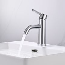 Rubinetto Da Bagno Miscelatore Monocomando Lavabo Miscelatore Lavabo Acqua Calda E Fredda Regolabile Rubinetteria Cromata Elegante In Acciaio Inox