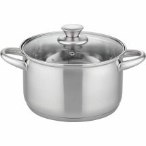 Casseruola Ø 24 cm in Acciaio Inossidabile – Compatibile con Induzione – Alta Qualità e Resistenza