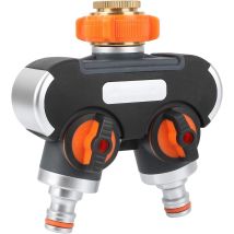 Distributore A 2/4 Vie, 3/4" E 1/2" Con Adattatore Per Rubinetto, Adatto Per Irrigazione Da Giardino E Tubi Flessibili