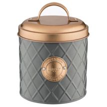 Typhoon - Living Lid Sugar Storage Tin - Stainless-steel, Grey/copper
