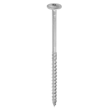 Klimas - Tornillo Zincado Blanco Para Madera - Cabeza Redonda - Rosca Parcial - Alojamiento Torx - Punta Antifisura 8 X 120 - Caja De 50