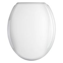 Universal-WC-Sitz 38 x 44 cm – MDF-Holz – Softclose – Weiße Farbe