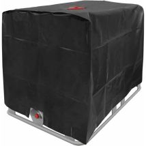Er-siice - Water Tank Cover, Ibc Tank Cover For 1000l Tank, Water Tank Container Protective Cover, Dustproof Anti-uv Anti-rain, 120x100x116cm (black)
