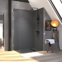 Aurlane - Parete Laterale Fissa 90x200cm - Rolling Chromed Side 90