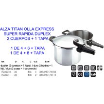 Olla exprés rápida Duplex 4+8 con tapa – 8413987174114