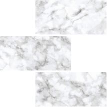 Wallpops - Marble Brick White Grey Backsplash Tiles Peel & Stick 4pcs Home Wall Stickers