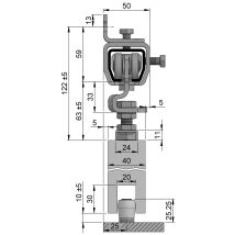 Gruppo Portale Scorrevole Sp300w101 Blu, Lunghezza 2000 Mm