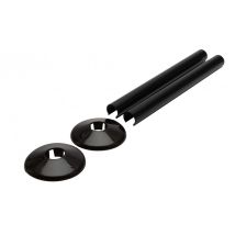 Talon - Snappit Radiator Pipe Covers & Collars 200mm Black Acsnb/k2