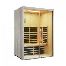 Infraworld - Infrarotkabine Fusion Glas 145 Fichte 145x112 Cm Mit Abc-strahler Und Flächenheizung