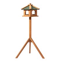 Toboli - Comedero Para Pájaros Con Soporte 115cm Madera De Abeto Resistente A La Intemperie Ventanas