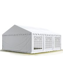 Toolport Carpa Para Fiestas Carpa De Fiesta 5x6 M Carpa De Pabellón De Jardín Lona Pvc 700 N En Blanco Impermeable
