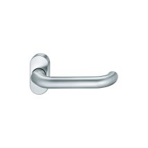 Maniglia in Alluminio con Rosoni Ovali – 5354058573 – Meccanismo ad Alta Tenuta – 70 x 32,5 mm – Diametro Dado 8 mm