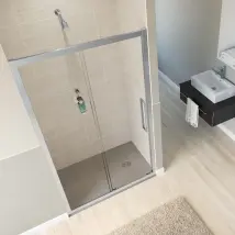 Lakes Coastline Bay Sandown 1500mm Sliding Door Shower Door Cubicle Enclosure, 750mm