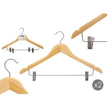 Kipit Grucce Eleganti In Legno Beige Con Clip Metallici