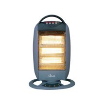 Stufa alogena Niklas Classic 1200W – Riscaldamento rapido e sicuro – Dimensioni 38x27xH57 cm – Corpo in ABS grigio