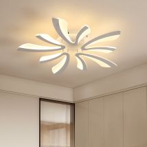 Goeco Led Ceiling Light, Modern Creative Ceiling Lamp, 48w White Acrylic Ceiling Light For Office, Bedroom, Living Room, Dining Room, Hall, Warm White