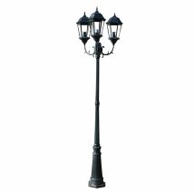 Xl Destock - Vidaxl Gartenlaterne 3-flammig 230 Cm Dunkelgrün/schwarz Aluminium