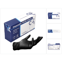 Nitril Einweg Handschuhe In Spenderbox Schwarz / Black 100 Stück Größe L / Large - Nicht Steril