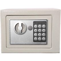 Briefness - 4.6l Digital Code Steel Safety Cash Box Money Safe Electronic Security Home Office White
