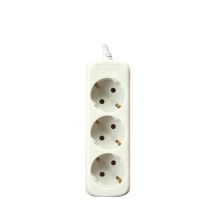 Mehrfachsteckdose 3 Schukosteckdosen 1,5m Kabel 3680W 16A/250V IP44 Kinderschutz Silber Electronics