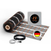 Chauffage Au Sol Électrique Pour Carrelage Warmon Classic Light 100 W/m² + Thermostat Wifi Oke-25 Tactile, Cadre Verre Garda Gris - 6 M²