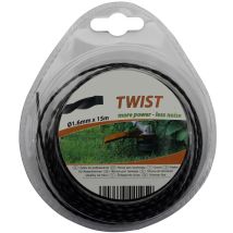 Mähfaden Trimmerfaden 1,6mm - 15 Meter Schwarz Für Rasentrimmer Motorsense - Gt Elec
